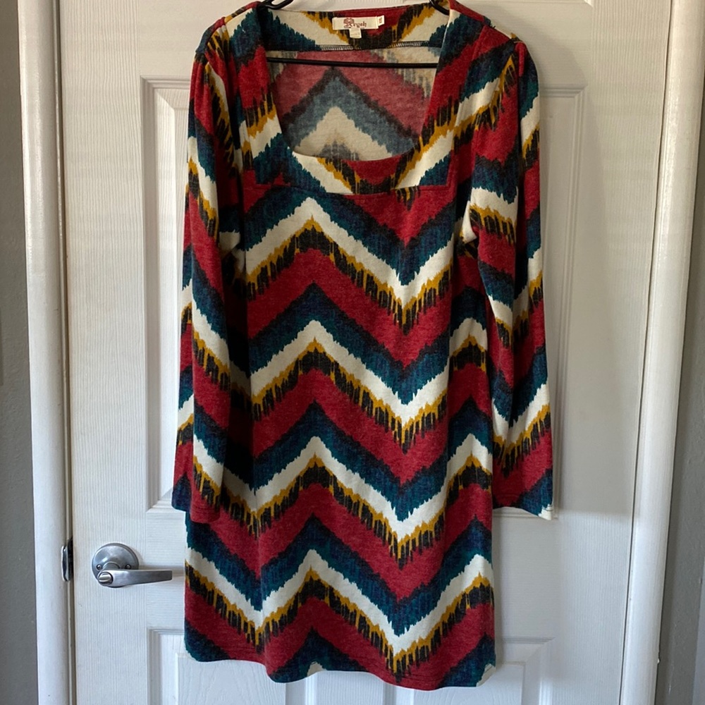 Anthropologie Aryeh Ikat Multicolor Sweater Dress